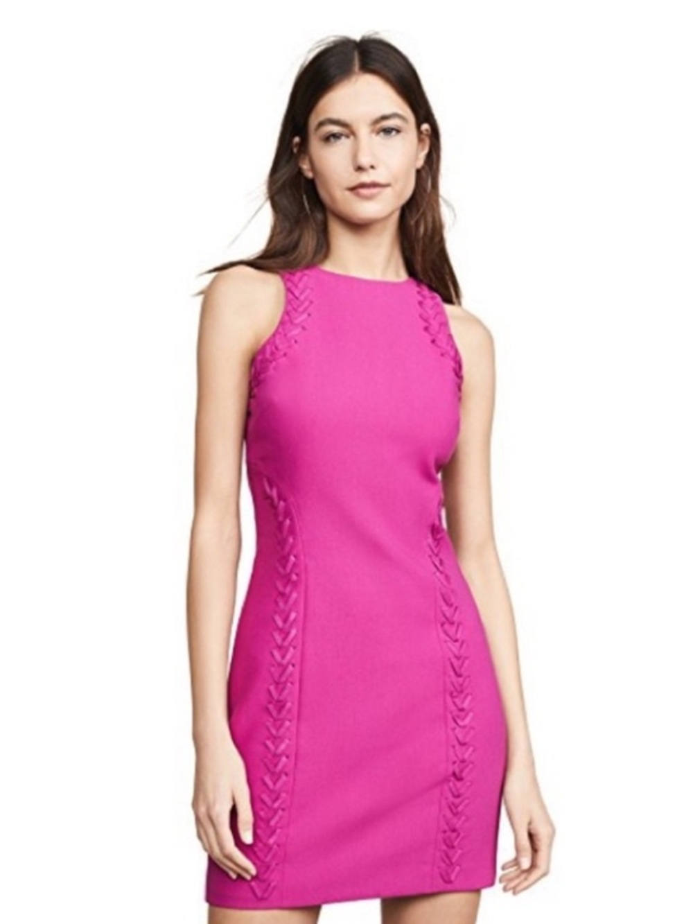 Cinq A Sept Alison Whipstitch Dress in Fuchsia Pink, size 2 NWOT
